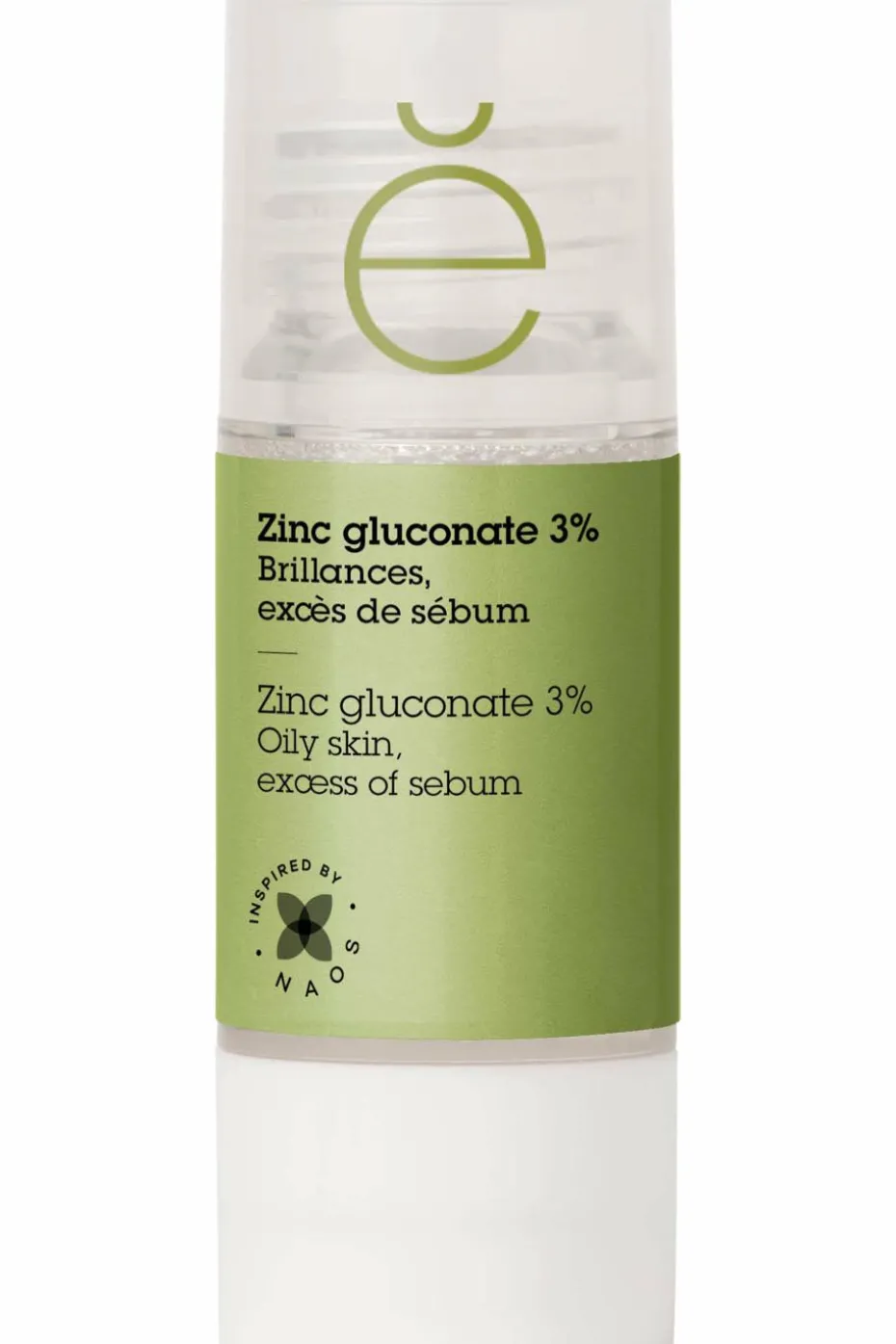 Actif pur Zinc gluconate 3% boutons et imperfections