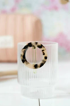 Barrette ronde Ecaille