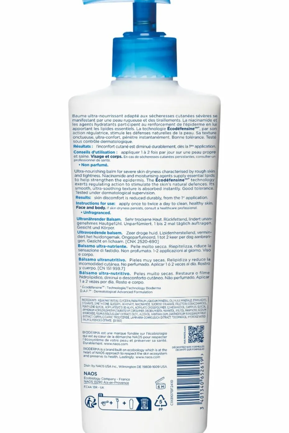 Baume ultra-nourrissant pour peaux sensibles très sèches Atoderm PP