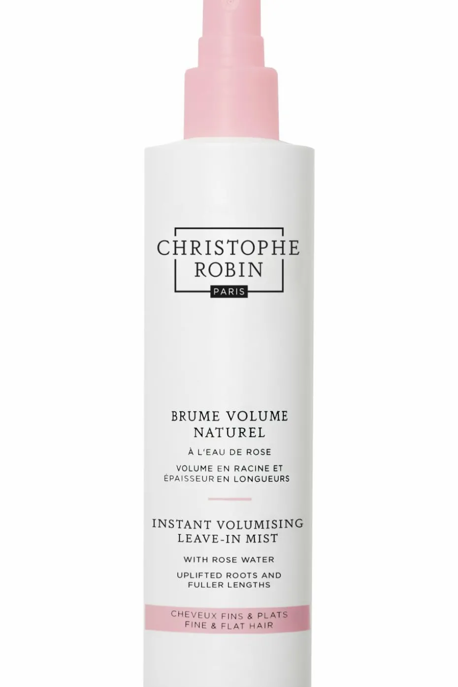 Brume volumisante instantanée à l’eau de rose