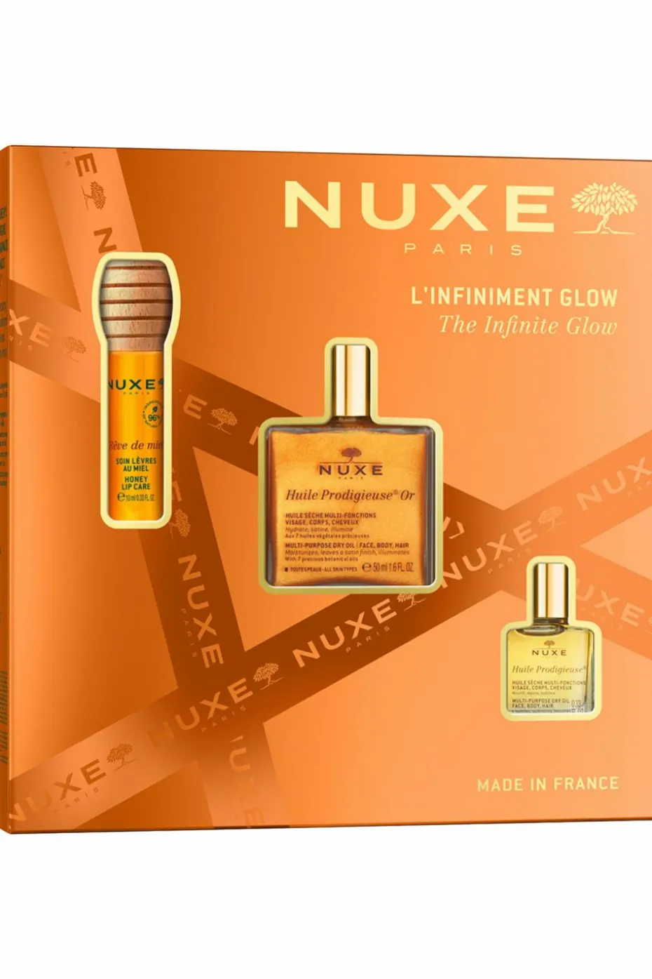 Coffret Noël L’Infiniment Glow avec Huile Prodigieuse Or 50ml et un soin offert