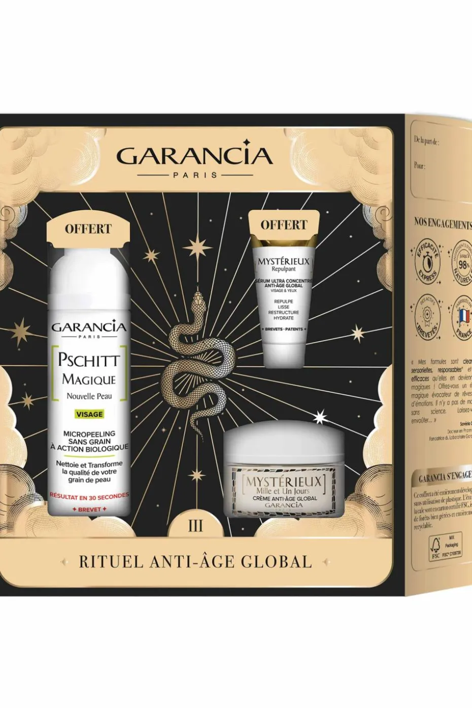 Coffret noël rituel anti-âge Crème jour anti-âge peaux normales à sèches Mystérieux Mille et Un Jours + 2 mini soins offerts