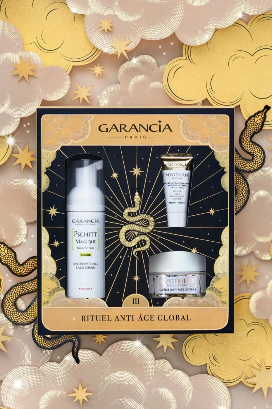 Coffret noël rituel anti-âge Crème jour anti-âge peaux normales à sèches Mystérieux Mille et Un Jours + 2 mini soins offerts