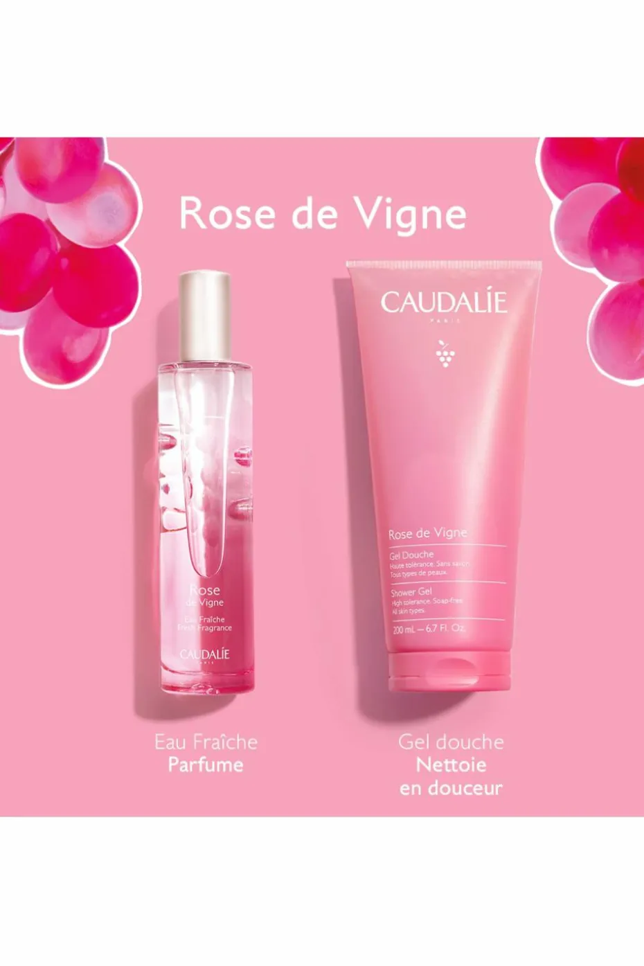 Coffret rose des vignes gel douche offert