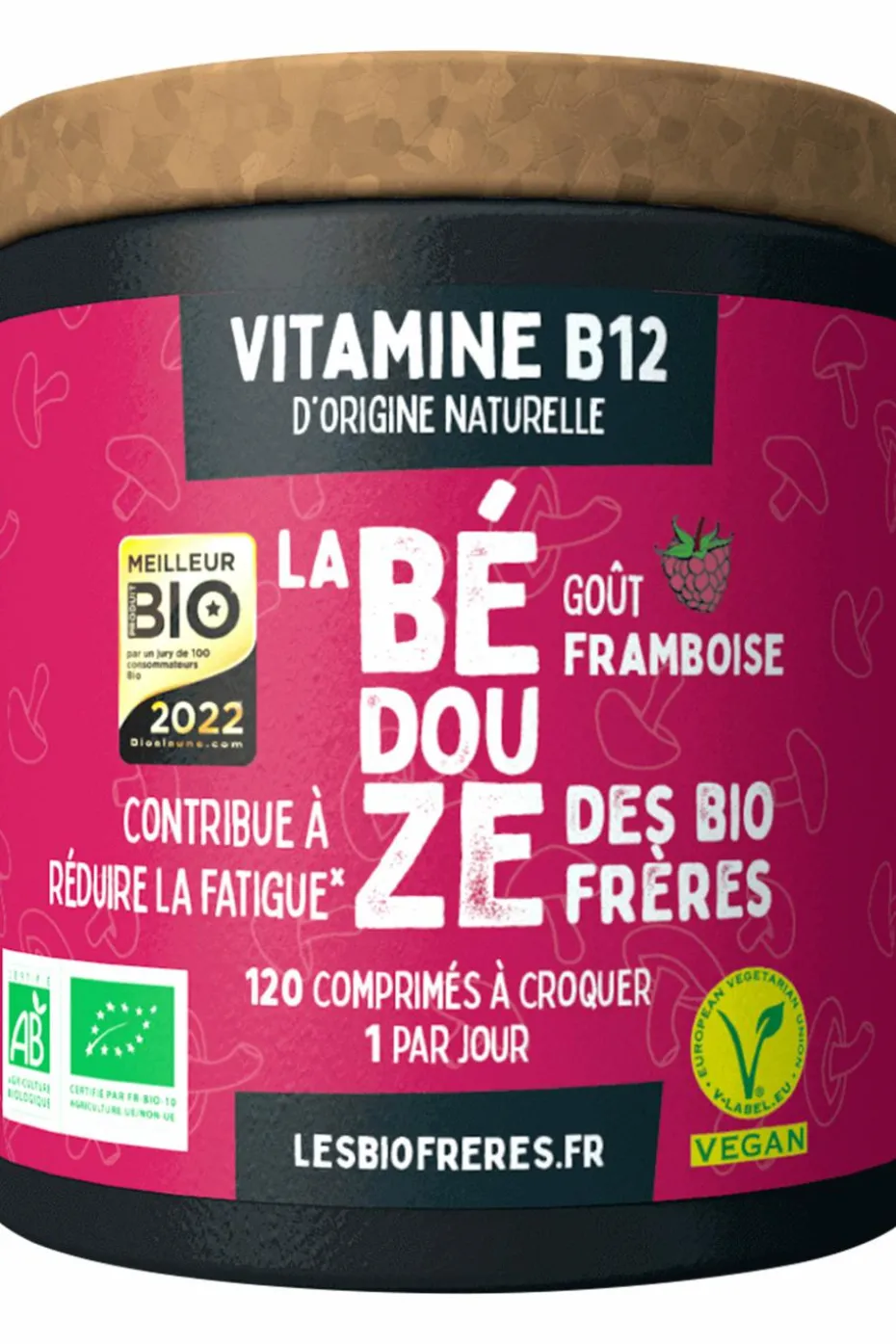Complément alimentaire vitamine B12 framboise