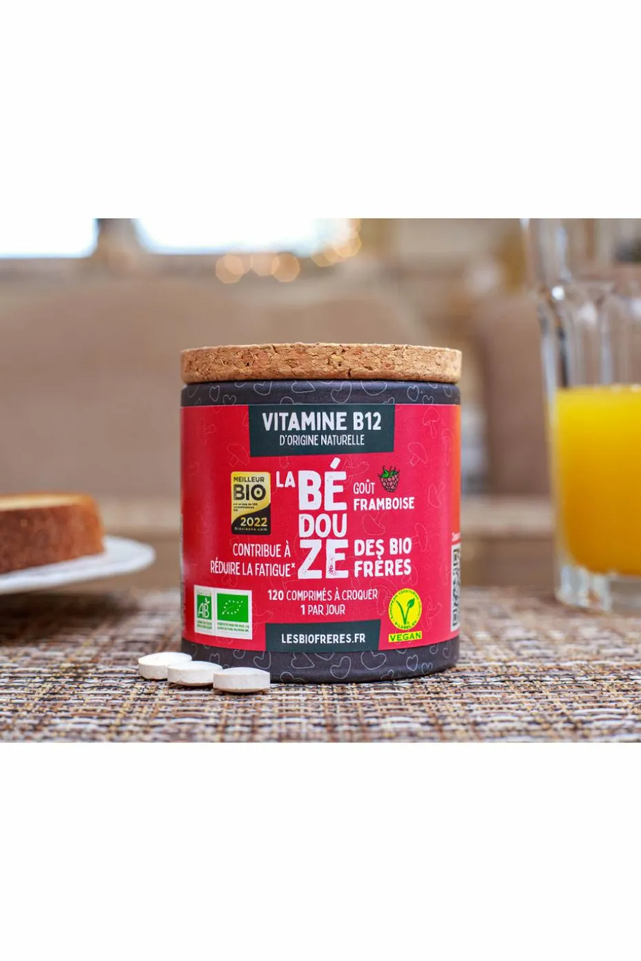 Complément alimentaire vitamine B12 framboise
