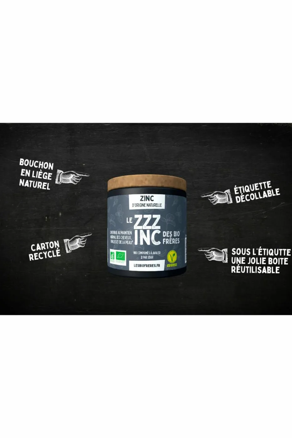 Complément alimentaire zinc doux végétal