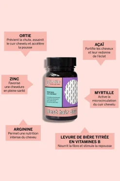 Compléments alimentaires réparation et pousse capillaire Best hair day