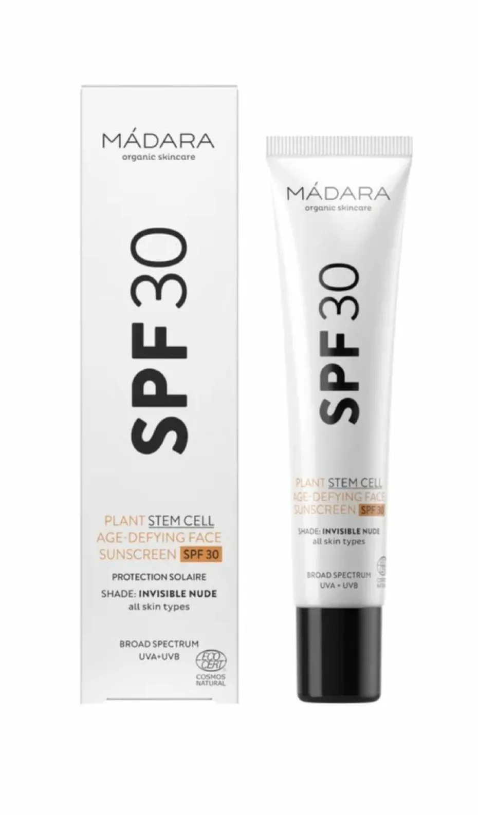 Crème solaire minérale visage anti-âge SPF30