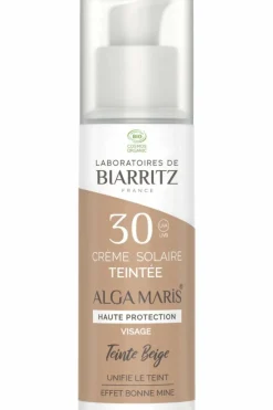 Crème solaire visage teintée SPF30