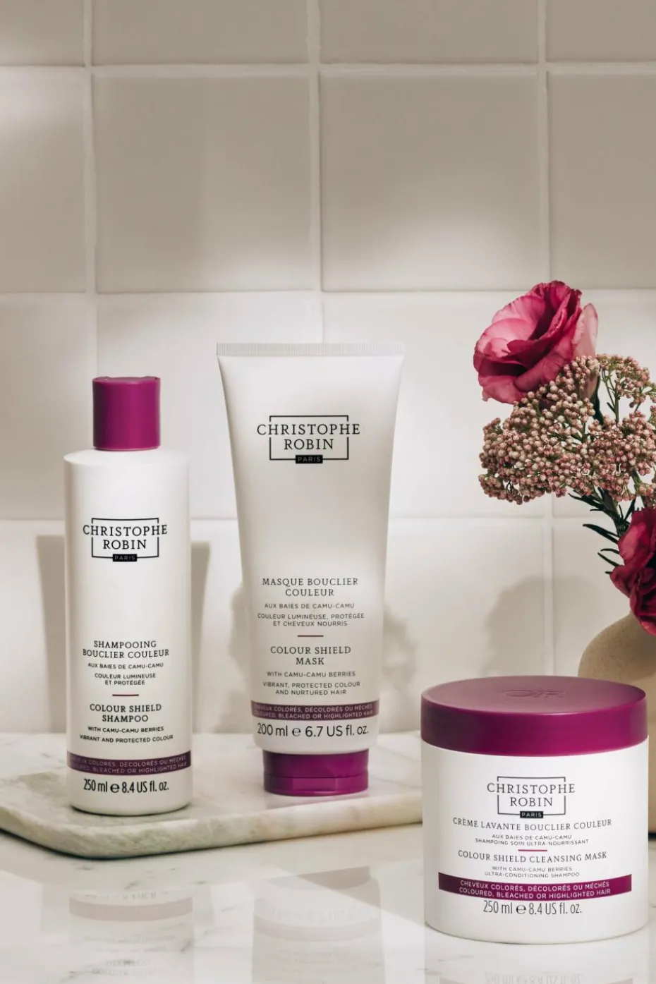 Démêlant bouclier couleur aux baies de Camu-Camu