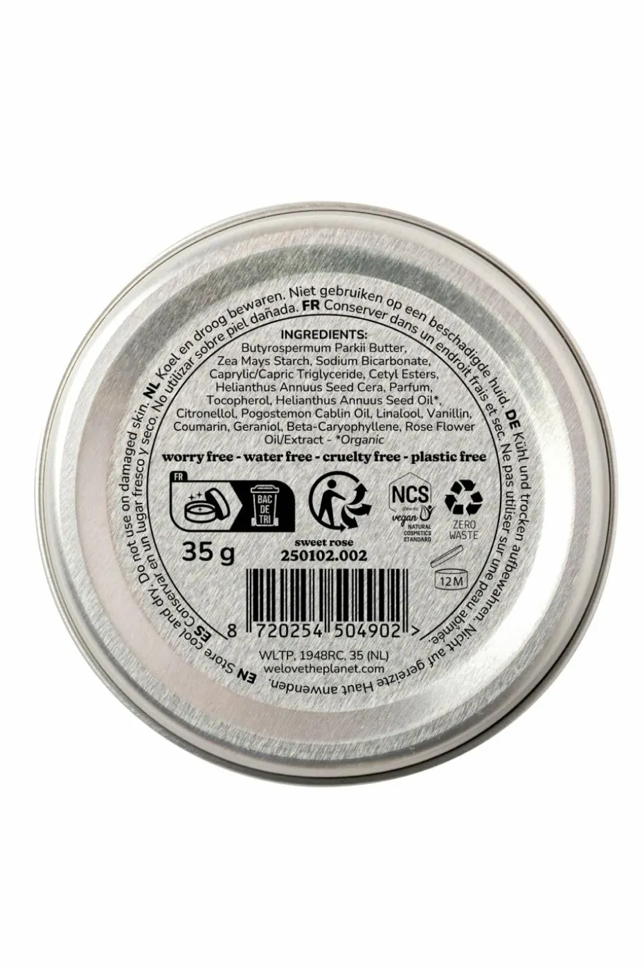 Déodorant crème Sweet Rose