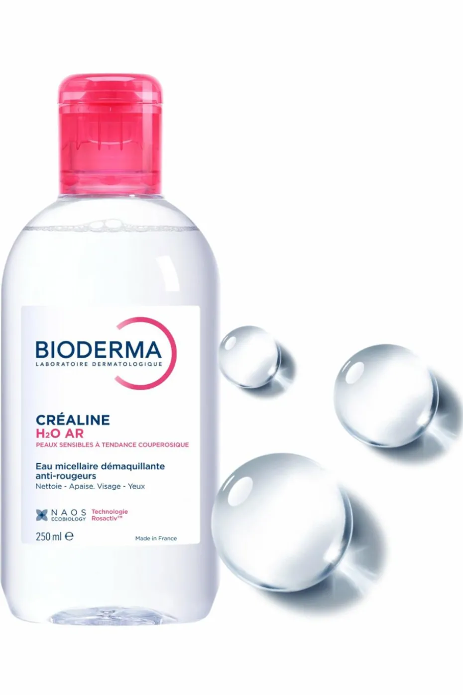 Eau Micellaire démaquillante anti-rougeur Créaline H2O