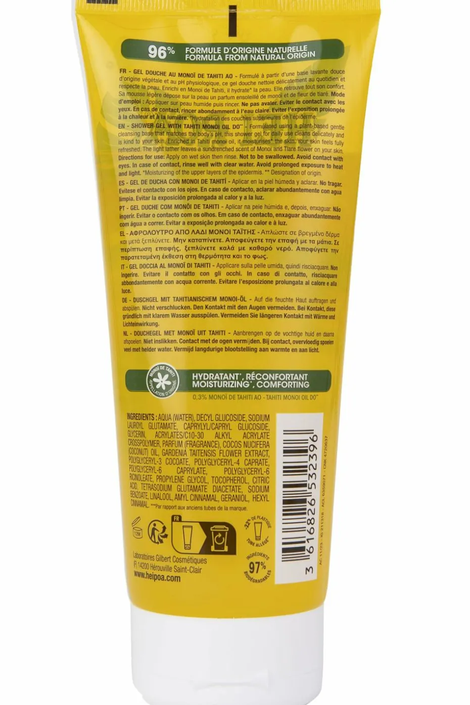 Gel douche au monoï