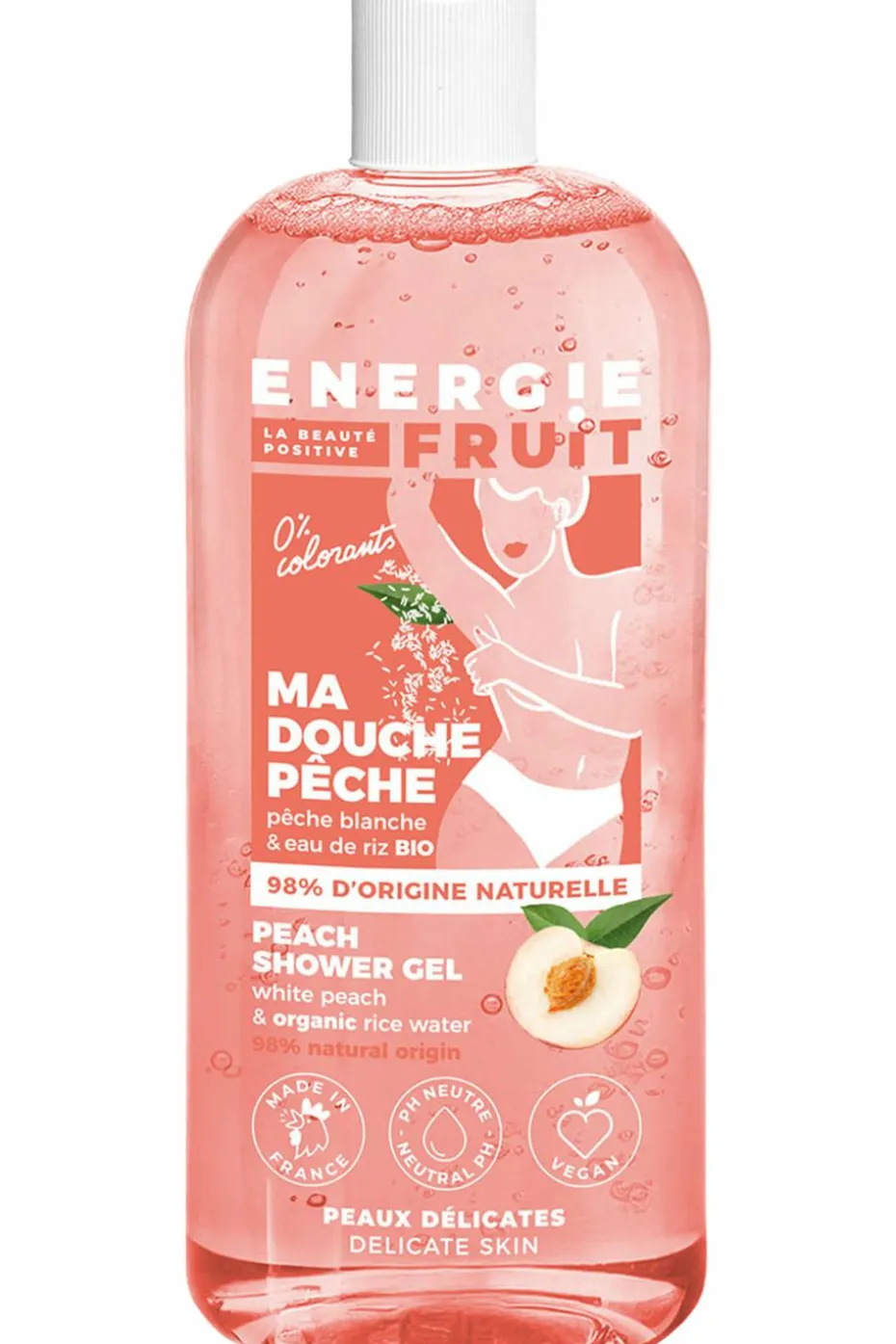 Gel douche pêche blanche & eau de riz