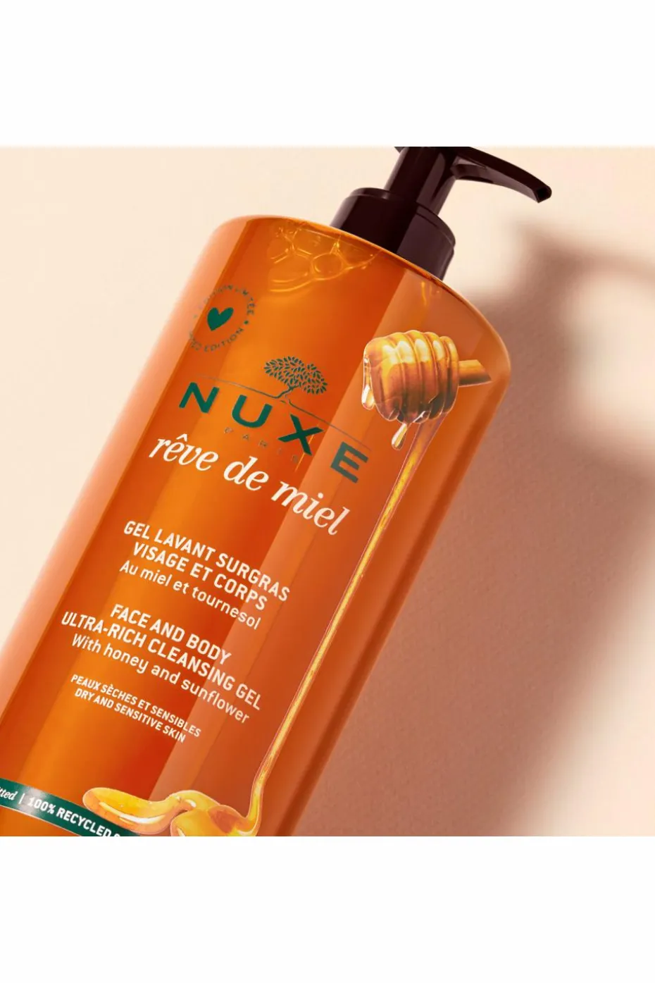 Gel lavant surgras visage et corps Rêve de Miel® rechargeable