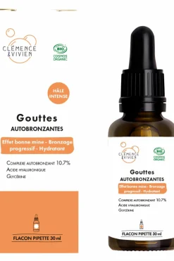 Gouttes autobronzantes pour visage