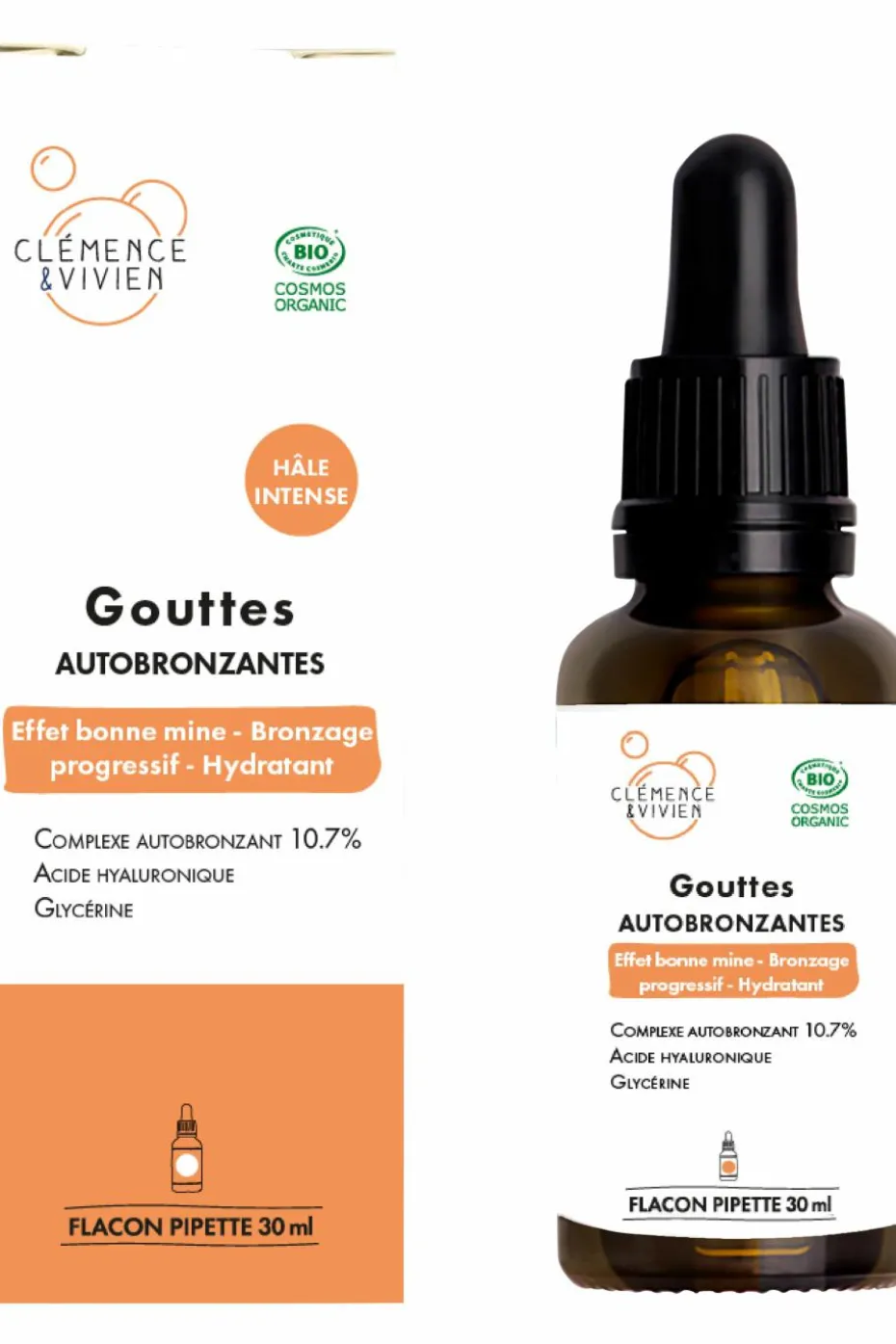 Gouttes autobronzantes pour visage