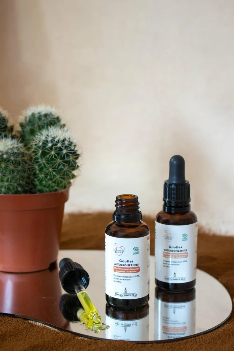 Gouttes autobronzantes pour visage