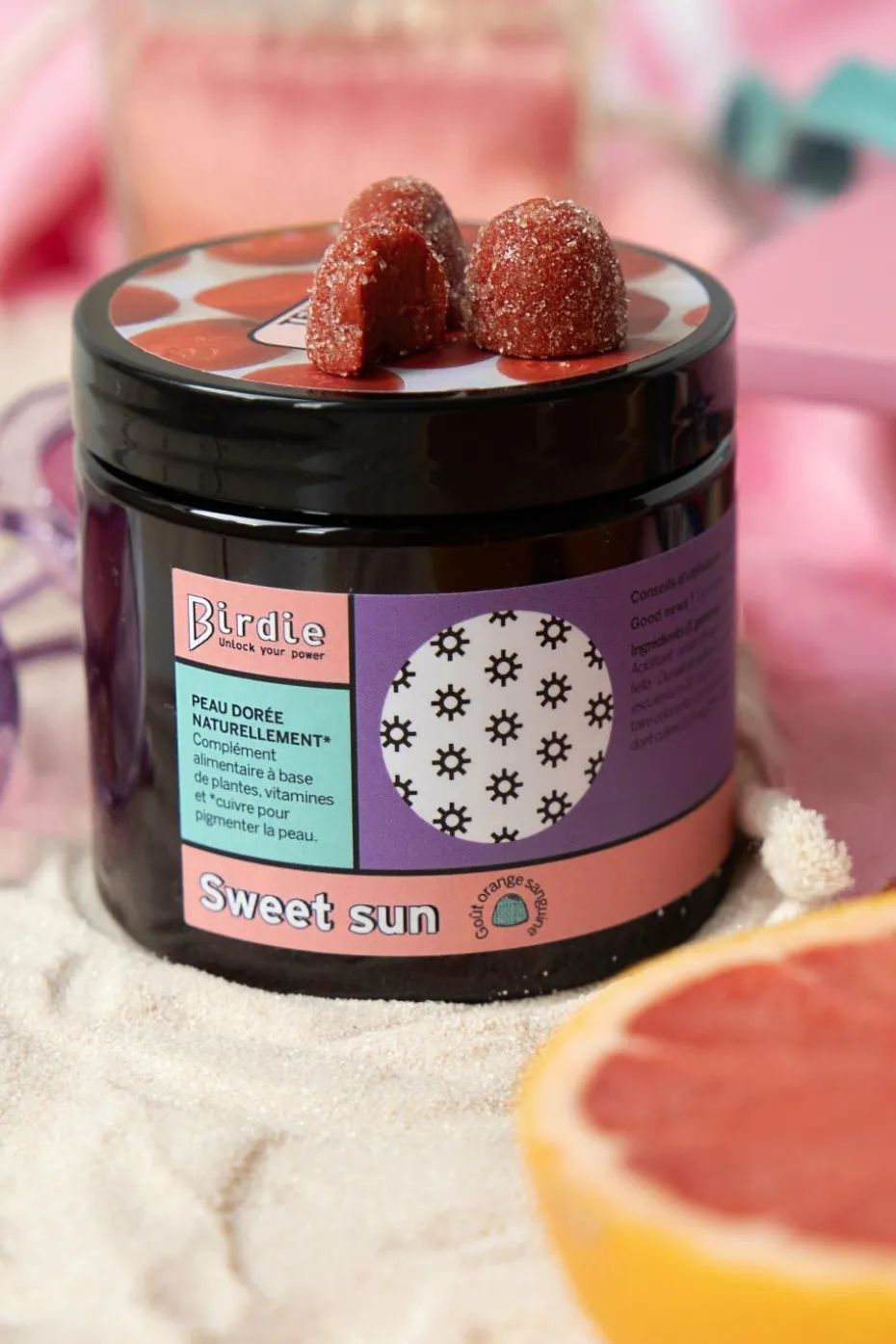 Gummies bronzage doré et durable Sweet Sun goût orange sanguine