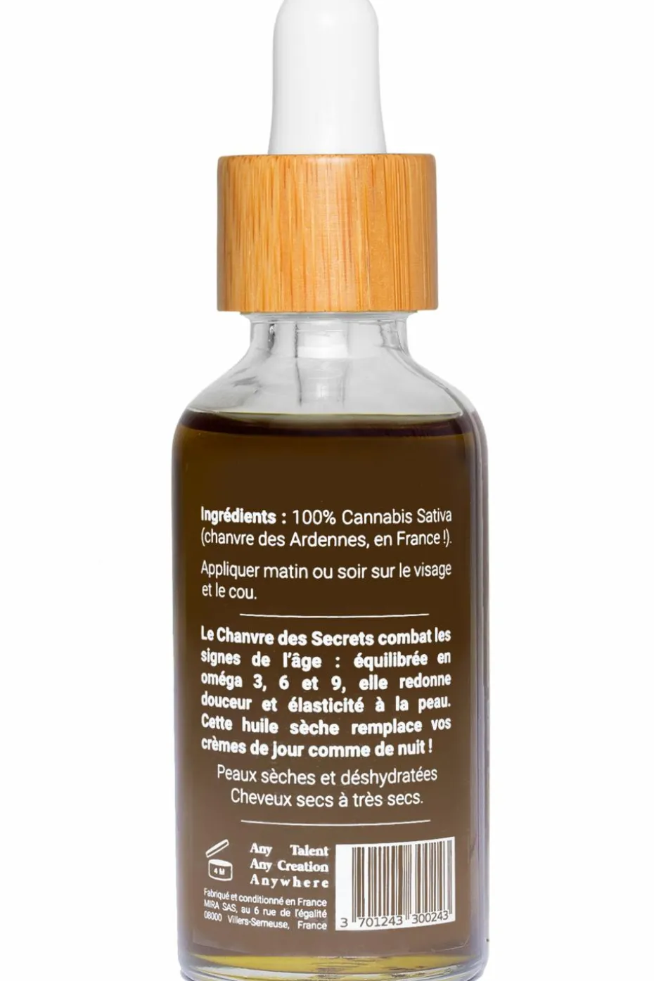Huile de chanvre pure Le chanvre des secrets