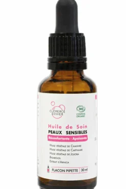 Huile de soin apaisante pour peaux sensibles