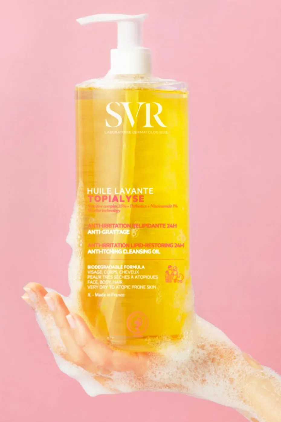 Huile lavante relipidante anti-grattage Topialyse