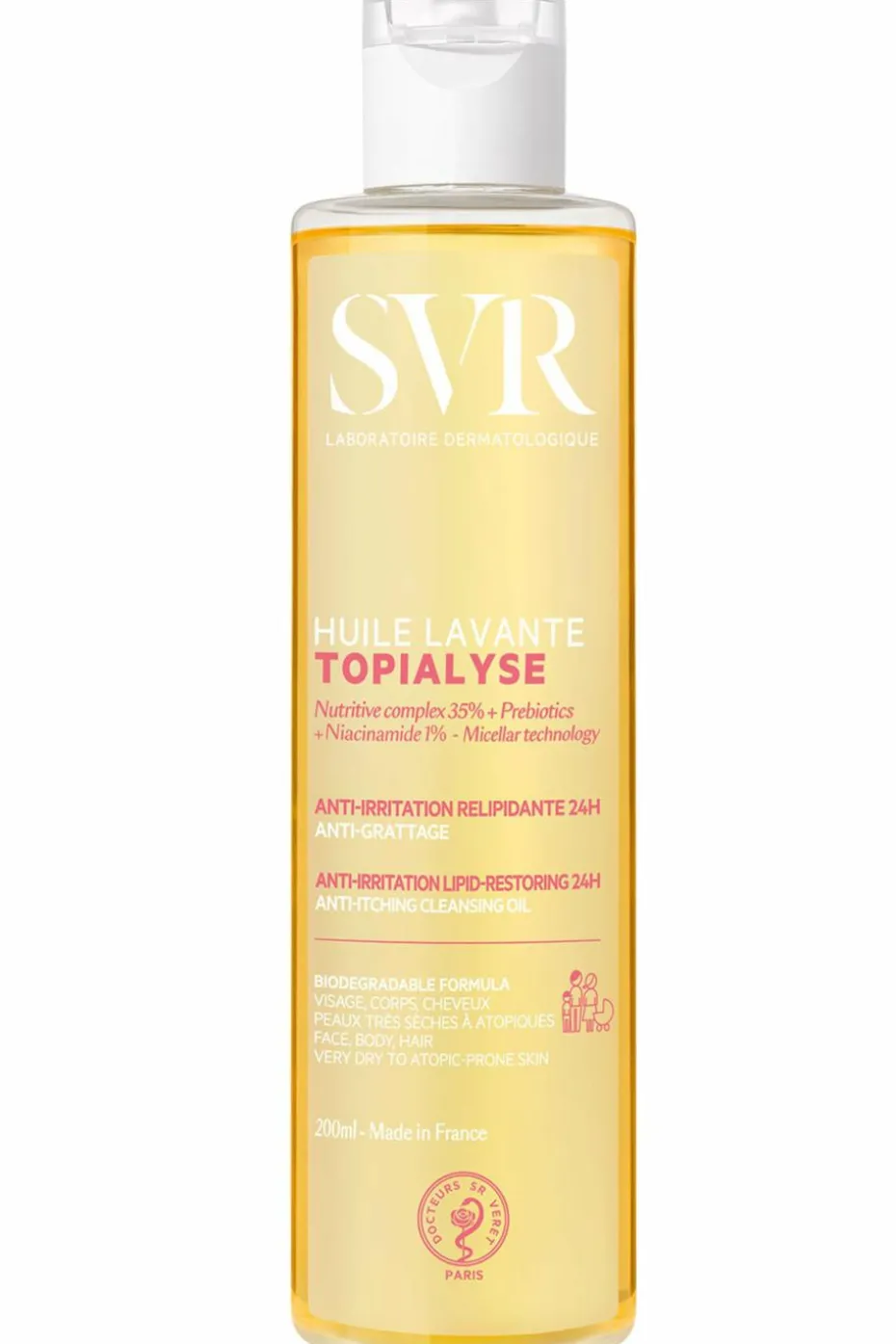 Huile lavante relipidante anti-grattage Topialyse