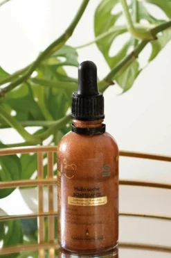 Huile sèche corps scintillante