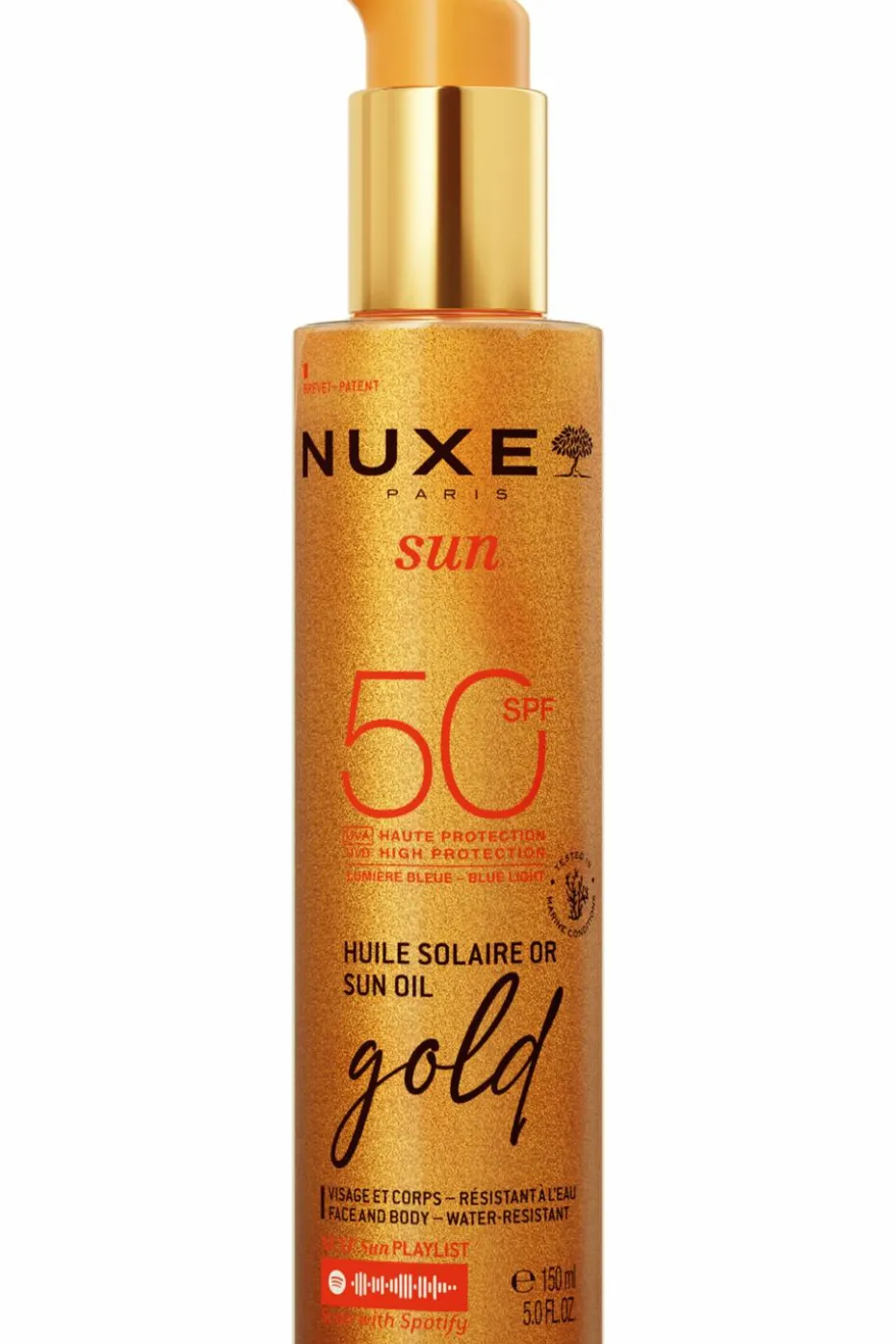 Huile solaire or haute protection SPF50 Nuxe Sun