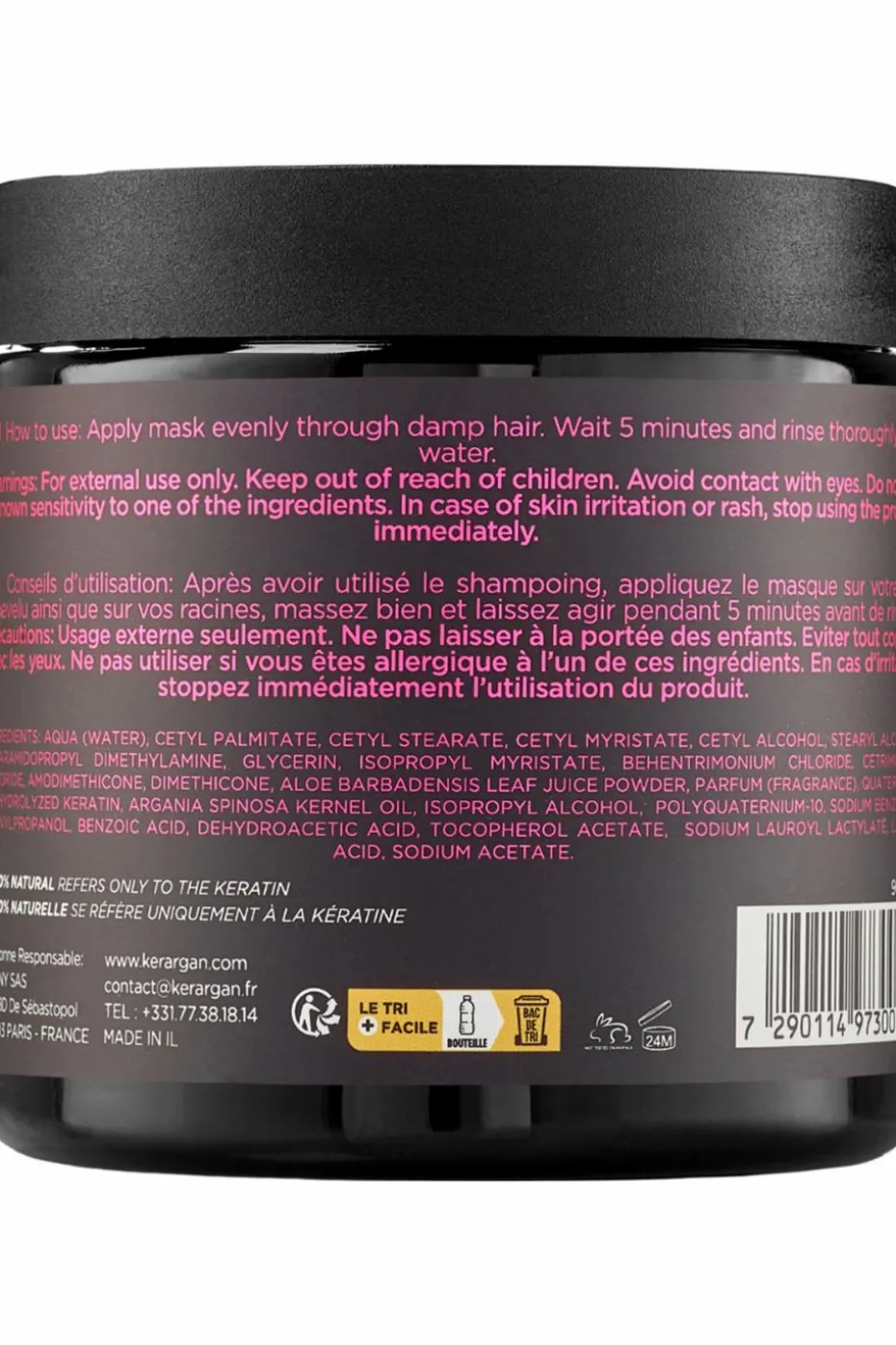 Masque capillaire ultra réparateur à la kératine