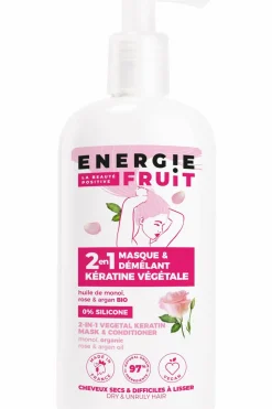 Masque cheveux 2-en 1 au monoï rose et argan bio