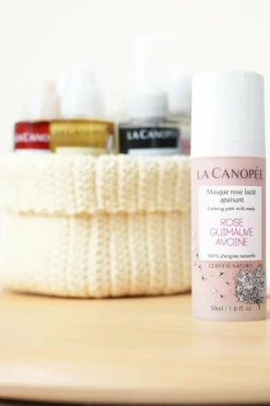 Masque rose lacté apaisant visage