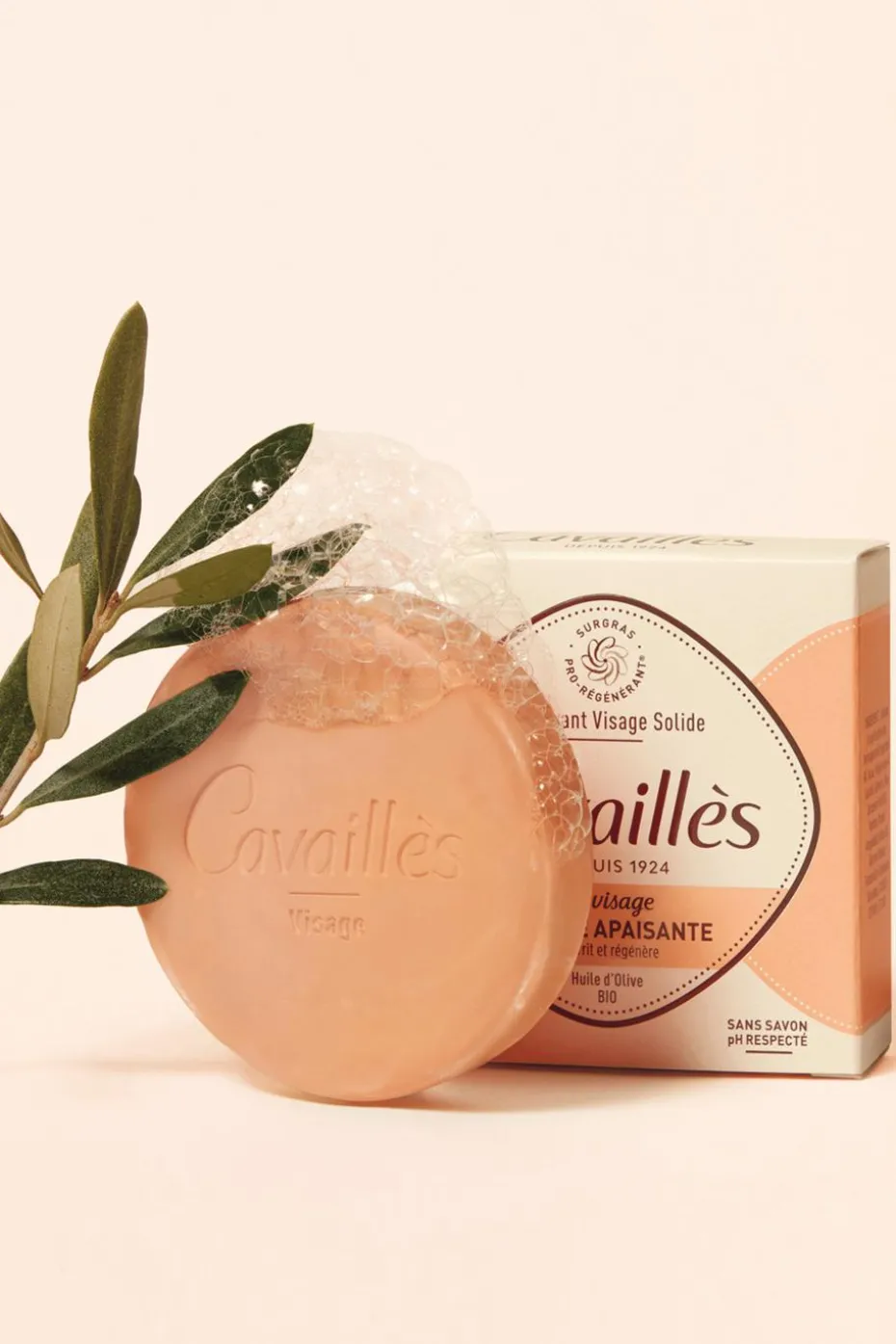 Nettoyant visage solide mousse apaisante