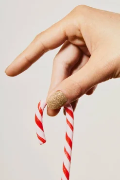 Petites paillettes dorées visage, corps & ongles