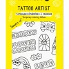 Planche de tatouages à colorier seventies