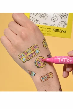 Planche de tatouages à colorier seventies