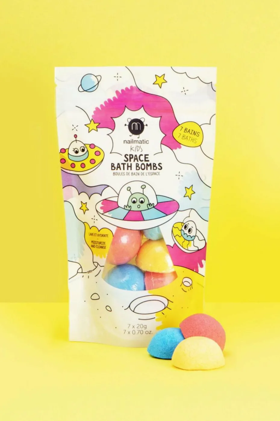 Sachet de 7 boules de bains de l’espace