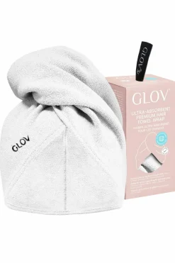 Serviette absorbante pour cheveux blanche