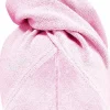 Serviette ultra-absorbante pour cheveux rose