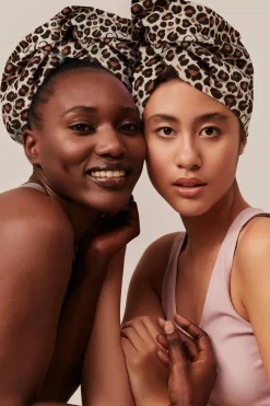 Serviette ultra-absorbante pour cheveux cheetah