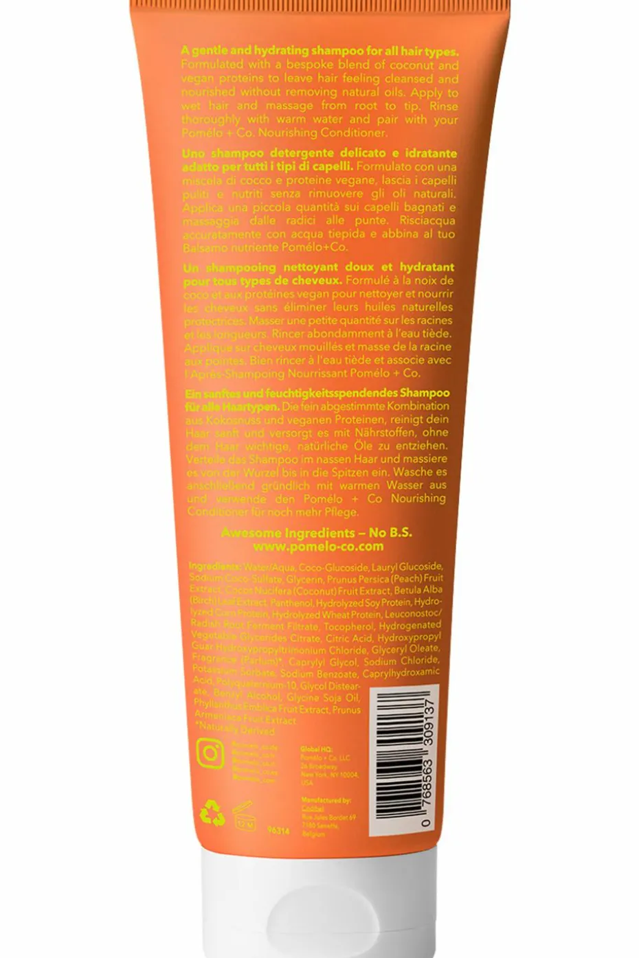 Shampoing hydratant pour cheveux secs Peach Perfect