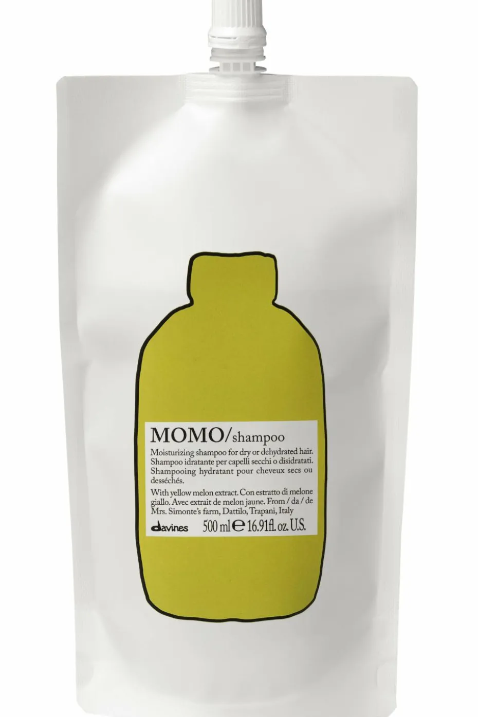 Shampoing hydratant rechargeable pour cheveux secs Momo