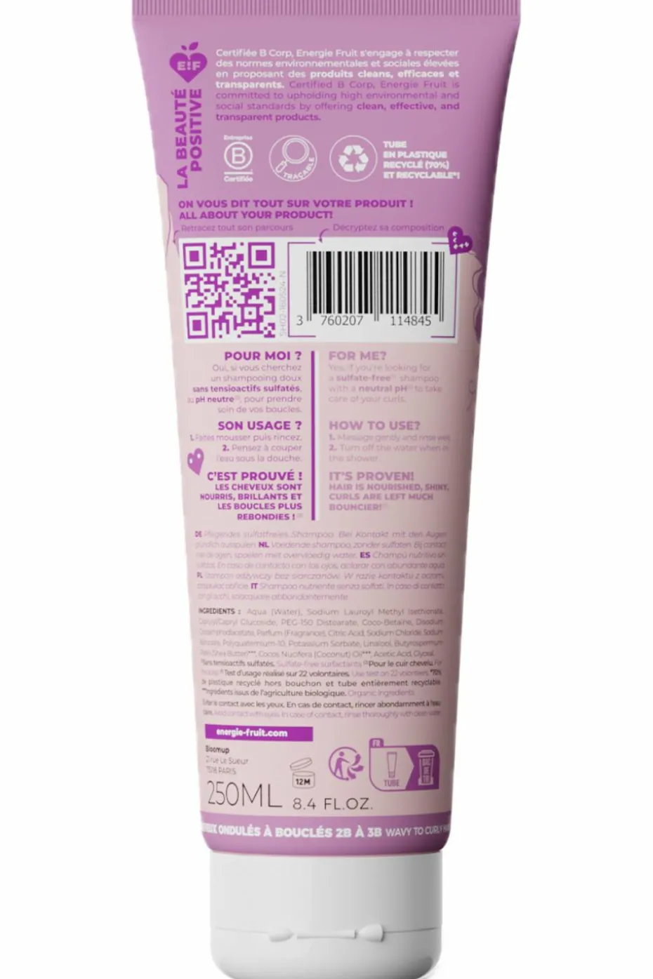 Shampoing pour cheveux bouclés à la coco & huile de karité