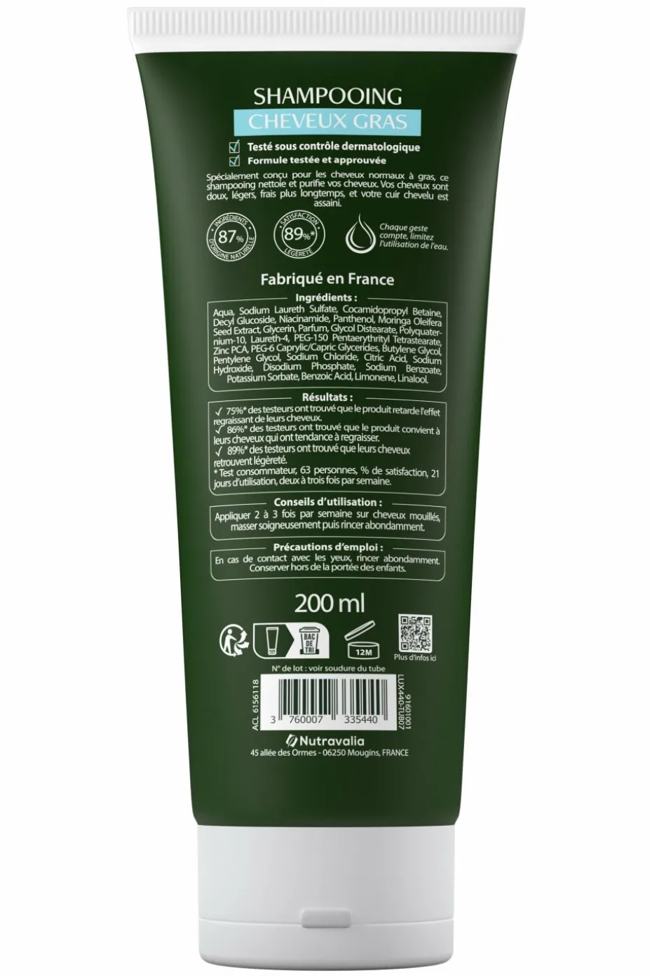 Shampooing cheveux gras