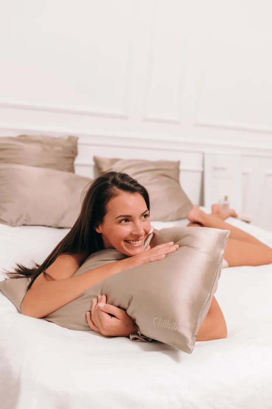 Taie d’oreiller carrée 100% soie Sand