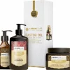 Trio shampoing, masque et sérum accélérateur de croissance à l’huile de ricin