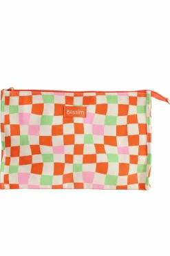 Trousse à carreaux multicolore