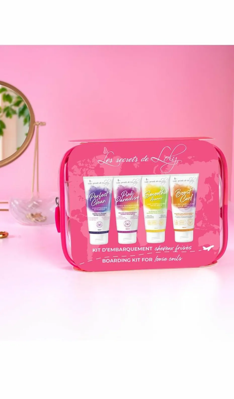 Trousse de voyage pour cheveux frisés