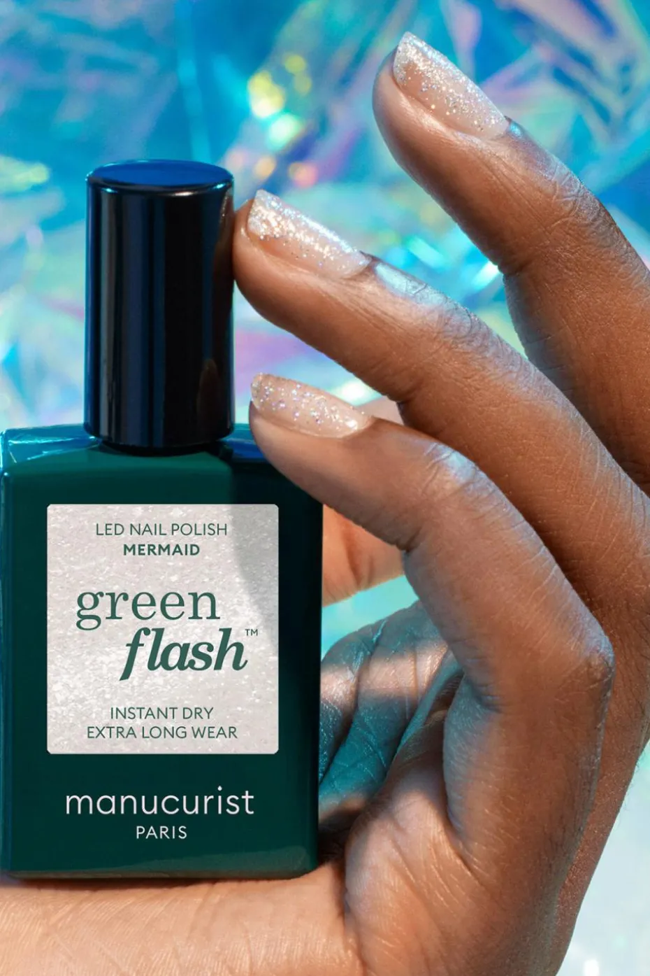 Vernis semi-permanent Green Flash Les pailletés